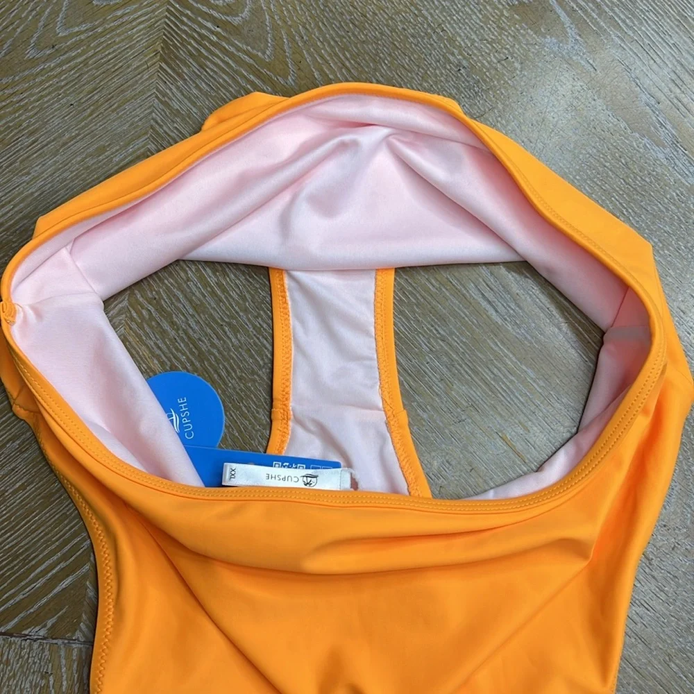 CUPSHE Orange High Waisted Bikini Bottom XXL